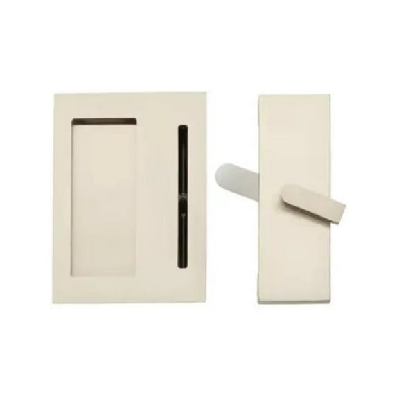 Emtek 222202US15 Modern Rectangular Barn Door Privacy Lock & Flush Pull - Satin Nickel