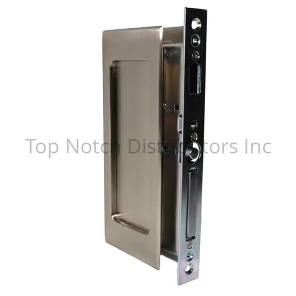 Emtek 2114US15134 Modern Rectangular Passage Pocket Door Mortise Lock for 1.75 in. Door - Satin Nickel Finish