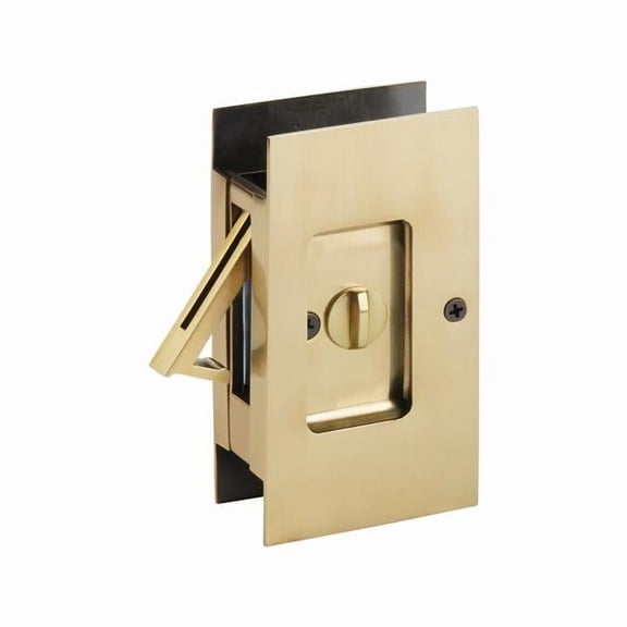 Emtek 2108US7 Modern Rectangular Privacy Pocket Lock for 1.37 to 1.75 in. Door, French Antique Brass