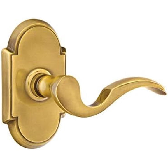 Emtek Passage Set, Style 8 Rosette, Cortina Lever (Left Hand, French Antique)