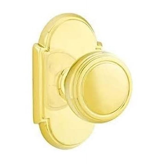 Emtek Passage Set, Style 8 Rosette, Norwich Knob, Polished Nickel US14