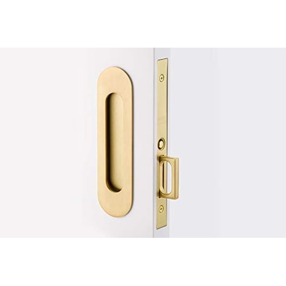 Emtek Pocket Door Mortise - Narrow Oval Passage Function Polished Chrome