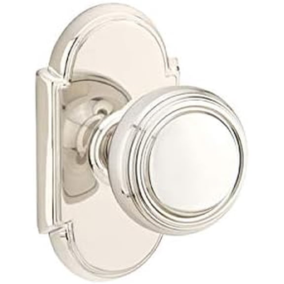Emtek Privacy Set, Style 8 Rosette, Norwich Knob, Polished Nickel US14
