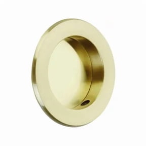 Emtek 2211US4 Round Flush Pull - Satin Brass