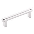 thumbnail image 1 of Emtek Select Knurled Cabinet Pull with Polished Chrome US26 Stem Finish - Choice of Size - 84053.RECUS26.KNUS26 - Center-to-Center: 4", 1 of 2