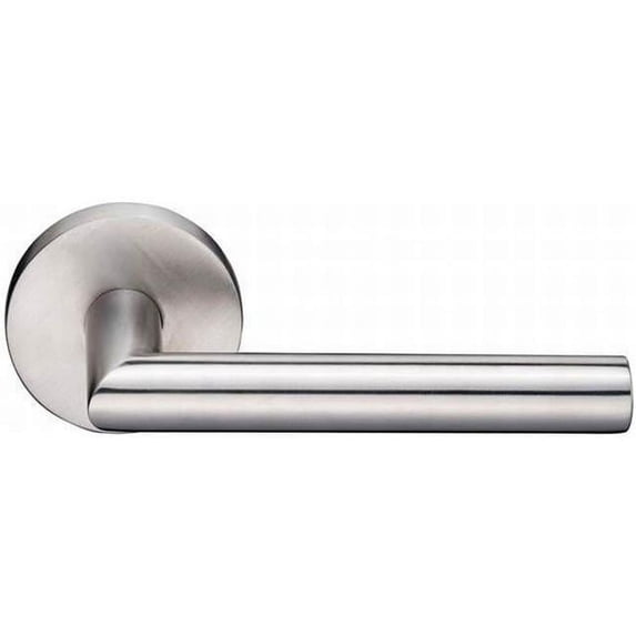 Emtek Stuttgart Lever Right Hand Passage with Disk Rose, Satin Nickel