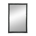 thumbnail image 1 of Emu 36 Inch Modern Wall Mirror, Beaded Black Rectangular Metal Frame, 1 of 5