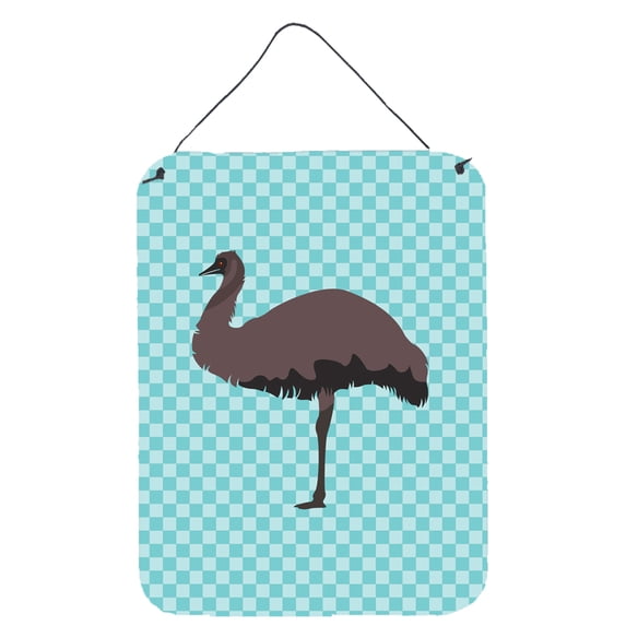 Emu Blue Check Wall or Door Hanging Prints