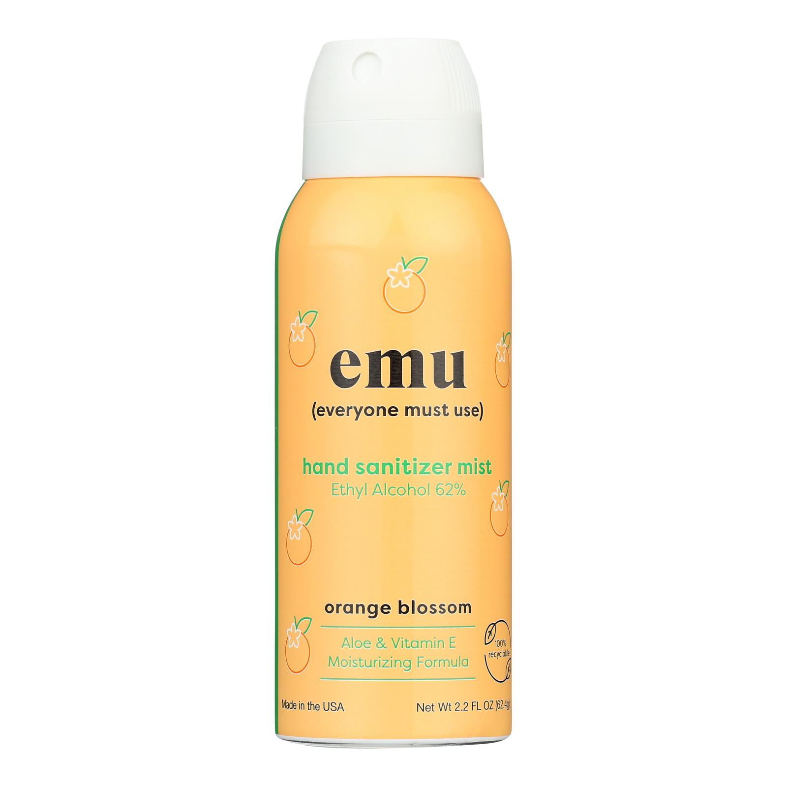 Emu Hand Sanitizer Orange Blossom Mist 2.2 OZ Case of 6