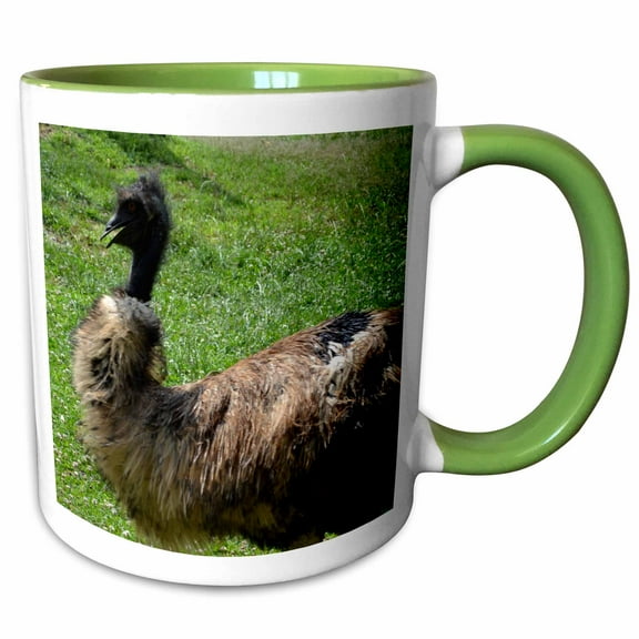 3drose, Emu Walking with Pride, 11oz Two-tone Green Mug