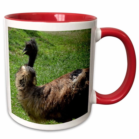 3drose, Emu Walking with Pride, 11oz Two-tone Red Mug