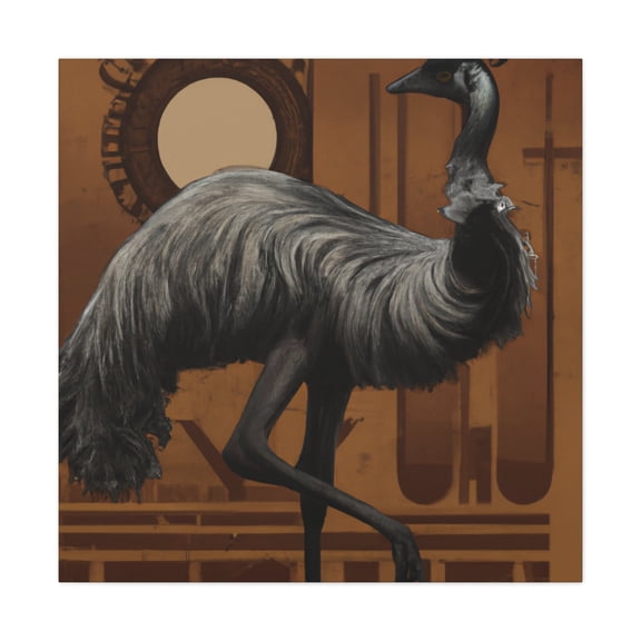 Emu in Art Nouveau - Canvas