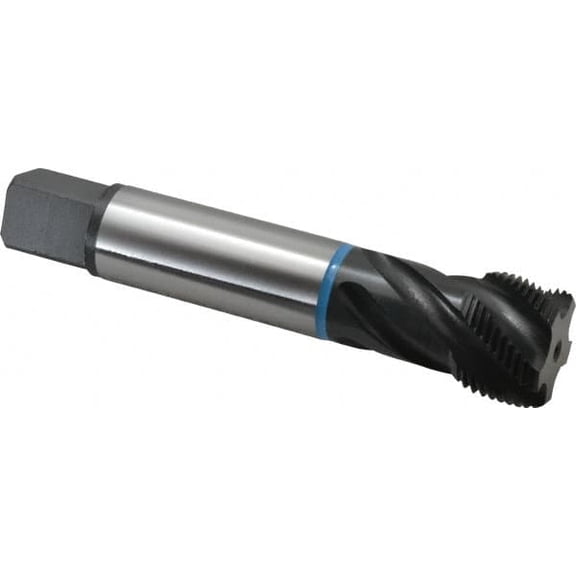 Emuge 1-1/4 - 12 UNF 5 Flute 2B Modified Bottoming Spiral Flute Tap Cobalt, Oxide Finish, 5.906" OAL, Right Hand Flute, Right Hand Thread, Series Enorm-VA