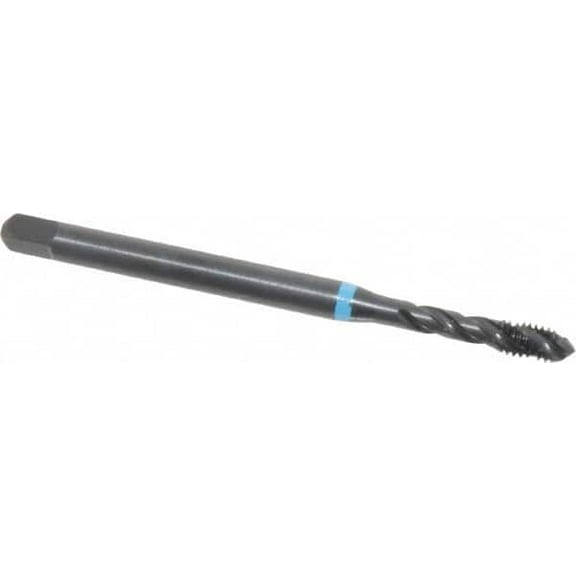 Emuge M4x0.70 Metric Coarse 3 Flute 6H Modified Bottoming Spiral Flute Tap Cobalt, Oxide Finish, 63mm OAL, Right Hand Flute, Right Hand Thread, Series Enorm-VA