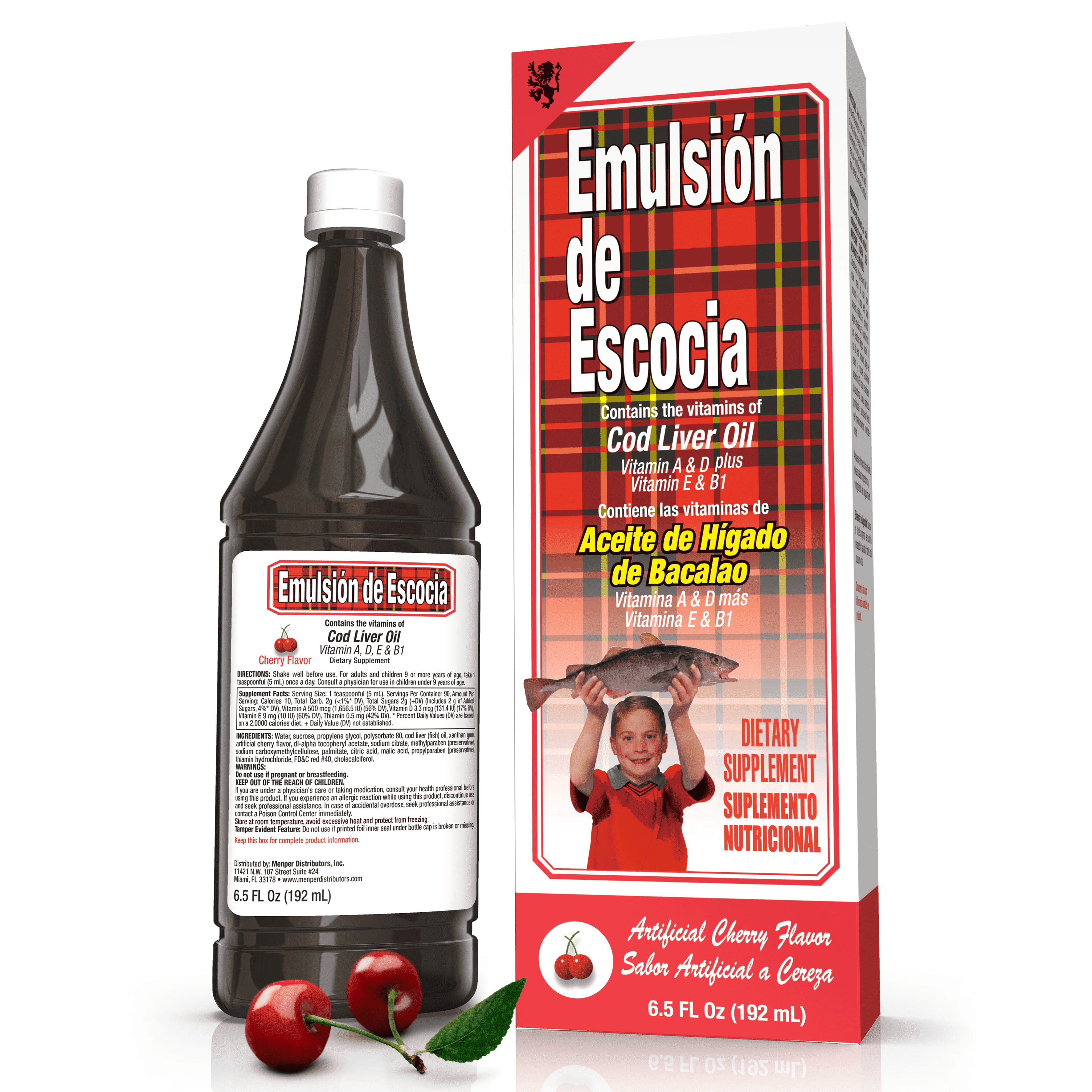 Emulsion de Escocia, Cherry 1 Pack 6.5 fl oz