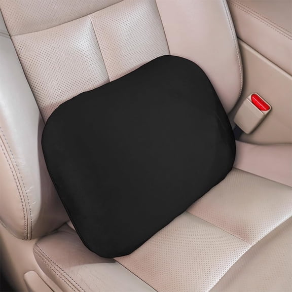 Emulsion Lumbar Support Pillow for Car Driving Seat Relax Soft Lower Back Home Office Chair Cushion Desk Accessories Waist Pain Relief Black