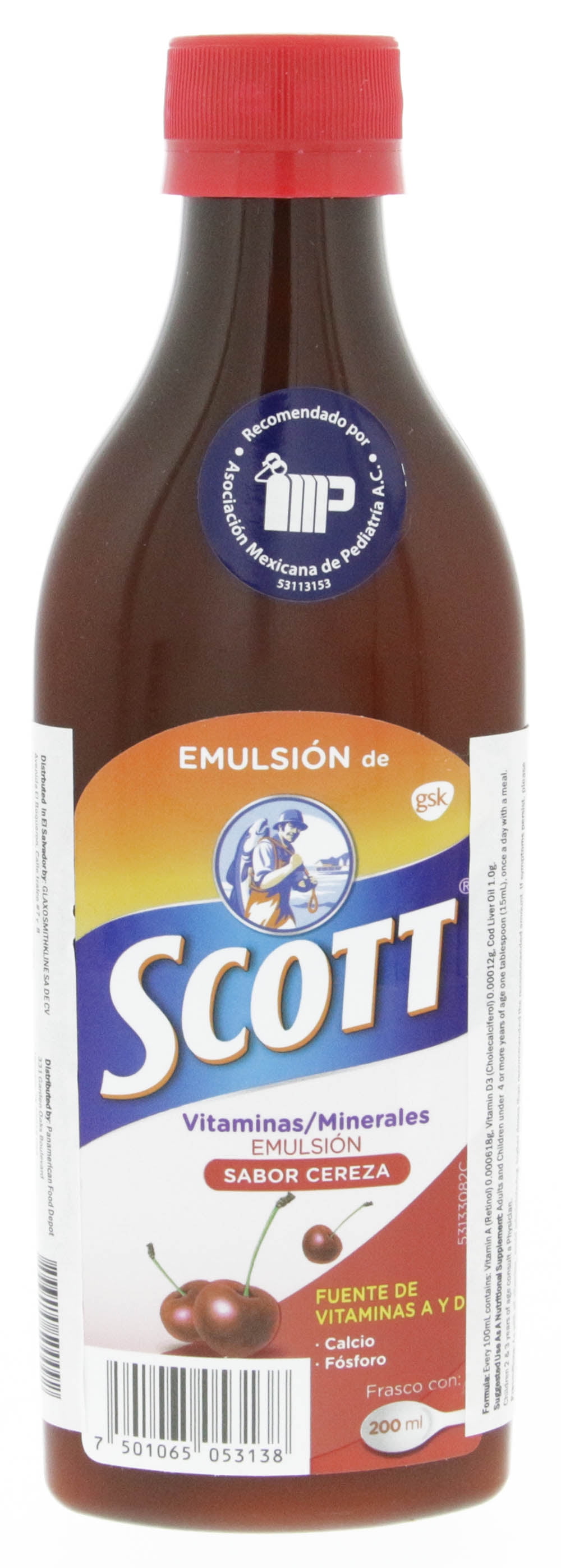 Emulsion de Scott Multivitam nico Cereza 200 ml