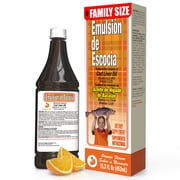Emulsión de Escocia Cod Liver Oil Multivitamin Dietary Supplement, Orange Flavor, 15.3 fl oz
