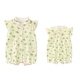 thumbnail image 1 of Emy Dola 0-18M Baby Girls Peter Pan Collar Bodysuit Toddler Ruffle Rompers Short Sleeve indant Summer One-piece, 1 of 5