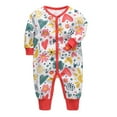 thumbnail image 1 of Emy Dola 0-24M Baby Girls Long Sleeve Jumpsuit Snap Up Infant One-Piece Bodysuit Newborn Spring Fall Clothes-Flower, 1 of 7
