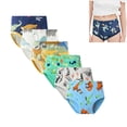 thumbnail image 1 of Emy Dola 100% Cotton Little Boys Briefs 3-Pack Soft Dinosaur Truck Toddler Underwear 2-12 Years Kids Cartoon Panties, 1 of 6