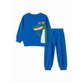 thumbnail image 1 of Emy Dola 2-7 Years Little Boys Long Sleeve Sweatshirt Tops and Pants Outfits Kids Casual Cotton Cartoon Crocodile Excavator Prints Pants Outfits, 1 of 11