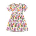 thumbnail image 1 of Emy Dola 2-7T Little Girls Floral Cotton Dress Princess Short Sleeve A-line Summer Dresses, 1 of 7