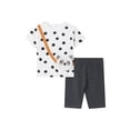 thumbnail image 1 of Emy Dola 2-Piece Toddler Girls Short Sleeve Outfits Kids Polka Dot Tops and Snug Fit Summer Shorts Set For 2-7 Years, 1 of 7