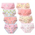 thumbnail image 1 of Emy Dola 8-Pack Girls' Underwear,Soft Elastic Tagless Panties for Toddlers' & Little Kids Breathable Cartoon Briefs 2-10Y, 1 of 7