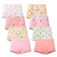 thumbnail image 1 of Emy Dola 8-Pack Soft Girls Boyshort Panties Animal Prints Briefs Kids Underwear Elastic Cartoon Boyshort Undies Size 2-10Y, 1 of 7