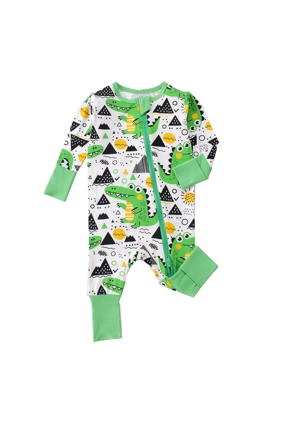 Baby Boys' Snug Fit Pajamas Bamboo Viscose Footless Baby Sleeper Newborn Boys Jumpsuit Sleep 'N Play Romper One-Piece