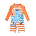 thumbnail image 1 of Emy Dola Baby Boys one Piece Swimsuit Zipper Rash Guard Kids Long Sleeve Bathing Suits UPF 50+ Sun Protection Swimwear 0-3 Years, 1 of 6