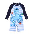 thumbnail image 1 of Emy Dola Baby Boys one Piece Swimsuit Zipper Rash Guard Kids Long Sleeve Bathing Suits UPF 50+ Sun Protection Swimwear 0-3 Years, 1 of 6