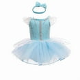 thumbnail image 1 of Emy Dola Baby Girls Romper Onesie Dress Princess Fairy Bodysuit Tutu Dress with Headband Newborn Infant Party Fancy Dresses Outfits, 1 of 11