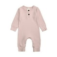 thumbnail image 1 of Emy Dola Baby Romper Jumpsuits Newborn Boys Girls Ribbed Button Short Sleeve Footless Pajamas Sleep and Play Pjs 3-24 Months, 1 of 7