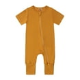 thumbnail image 1 of Emy Dola Bamboo Viscose Baby Romper Short Sleeve Footless Pajamas 2 Way Zipper Summer Sleeper Jumpsuit 0-24 Months, 1 of 5