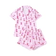 thumbnail image 1 of Emy Dola Funny Graphic Pajamas for Women Button Down Short Sleeve Top and Shorts Pjs Sets Summer Sleepwear S-XXL, 1 of 9
