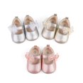 thumbnail image 1 of Emy Dola 2-Pairs Infant Baby Girls Soft Sole Ribbon Tulle Bowknot Princess Wedding Dress Flats Prewalker Newborn Light Baby Sneaker Shoes 0-12M, 1 of 9
