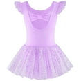 thumbnail image 1 of Emy Dola Kid Girls Ruffle Sleeve Ballet Skirted Leotard Shiny Dance Tutu Dresses Gymnastic Tulle Outfits, 1 of 8