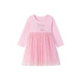 thumbnail image 1 of Emy Dola Little Girl Long Sleeve Tutu Dress Cotton Casual Applique Tulle Dresses Tollder Kids A-line Christams Party Dress, 1 of 9
