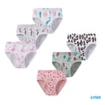 thumbnail image 1 of Emy Dola Little Girls' Cotton Panties Baby Toddler Soft Underwear 6 Pack Princess Girls FLoral Unicorn Briefs, 1 of 10
