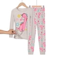 thumbnail image 1 of Emy Dola Little Girls Dinosaur Pajamas Sets Long Sleeve Tops and Long Pants Pjs Jammie Set For 3-9 Years Toddler's Sleepwear, 1 of 5