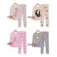 thumbnail image 1 of Emy Dola Little Girls Dinosaur Pajamas Sets Long Sleeve Tops and Long Pants Pjs Jammie Set For 3-9 Years Toddler's Sleepwear, 1 of 5