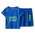 thumbnail image 1 of Emy Dola Multi-Colors Toddler Boys Outfits Short Sleeve Suit Summer Sports Suit Girls Basketball T Shirt + Shorts Football Suit Sets Outfits,2-Piece,, 1 of 6