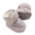 thumbnail image 1 of Emy Dola Newborn Baby Boy Girl Soft Fleece Booties Stay On Infant Slippers Socks Shoe Non Skid Gripper Toddler First Walkers Winter Ankle Crib Shoes 0-12M, 1 of 9