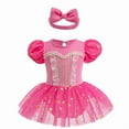 thumbnail image 1 of Emy Dola Newborn Baby Girls Cartoon Romper Dress With Headband 2Pcs Infant Fairy Princess Tutu Dresses Baby Birthday Party Tulle Fancy Dressy, 1 of 7