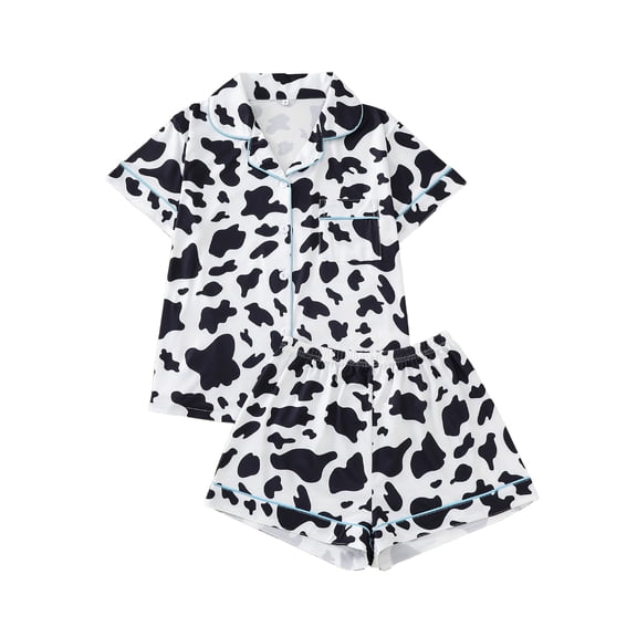 Emy Dola Silk Satin Pajama Set for Women 2 Piece Lounge Pjs Winter Matching Summer Sleepwear Button Down Shirt Shorts S-2XL