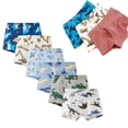thumbnail image 1 of Emy Dola Toddler Boys' Boys Boxer Underwear Dinosaur Cotton Underpants 3-Pack Boy Kids Excavator Truck Panties For 2-12T Random Color, 1 of 10