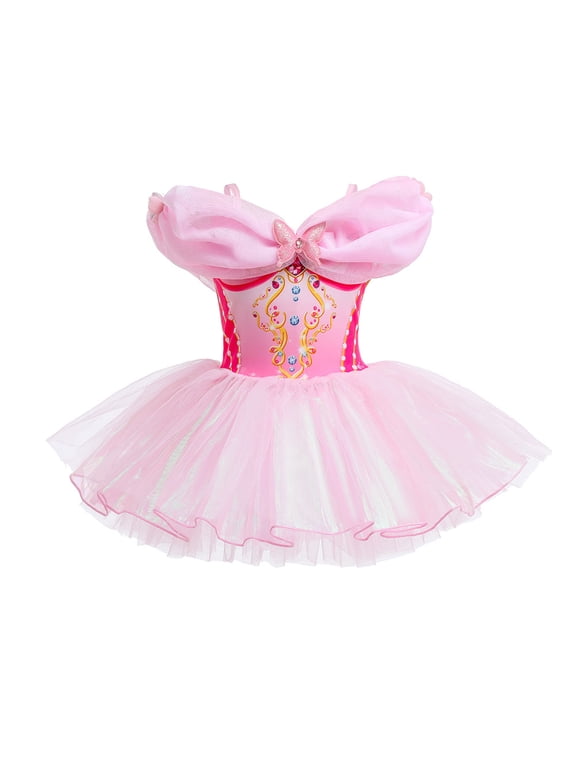 Toddler Princess Ballerina Dance Costume For 3-8 Years Little Girls Leotard Ballet Tutu Dress Kids Fancy Dancewear