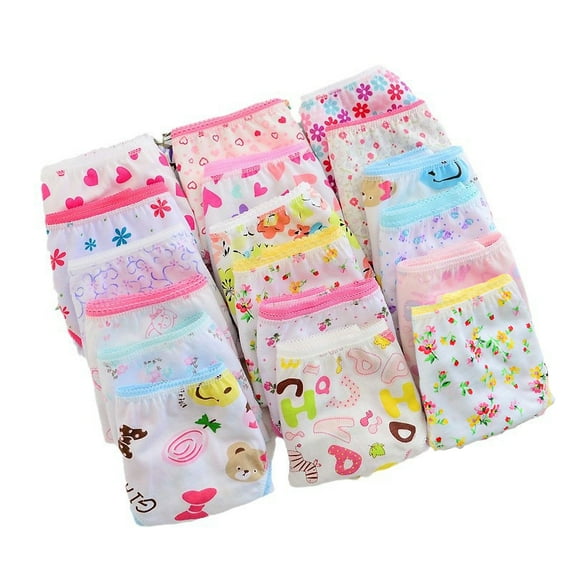 Emy Dola Toddler Soft Cotton Underwear Baby Panties Little Girls' 6-Pack Assorted Briefs-Random Cartoon and Floral